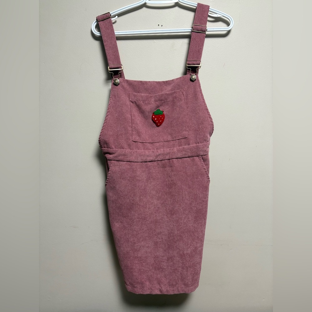Strawberry Overall Dress